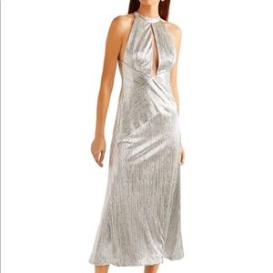 Galvan London midi silver dress